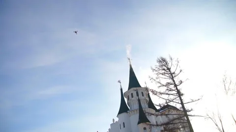 Drone near the castle Stock-Footage 58204493