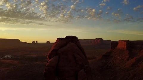 Drone nearly hits rock Stock Footage 89021069