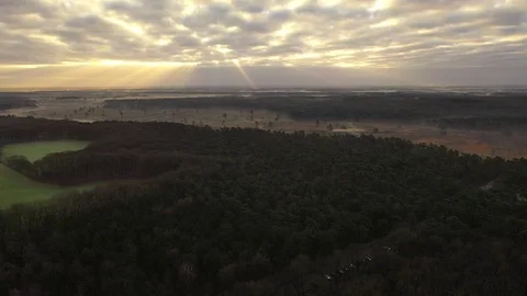 Drone netherlands sun Stock Footage 124635996