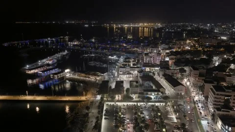 Drone at night 스톡 동영상 218315522