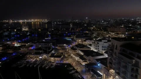 Drone at night 스톡 동영상 218315889