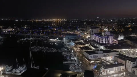 Drone at night 스톡 동영상 218316106