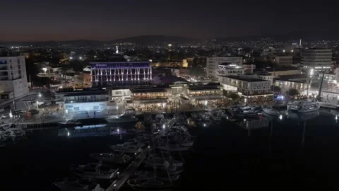 Drone at night 스톡 동영상 218316216