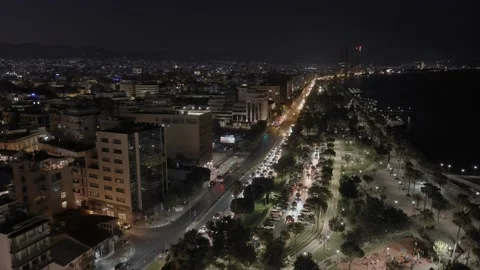 Drone at night 스톡 동영상 218316305