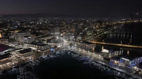 Drone at night 스톡 동영상 218316629