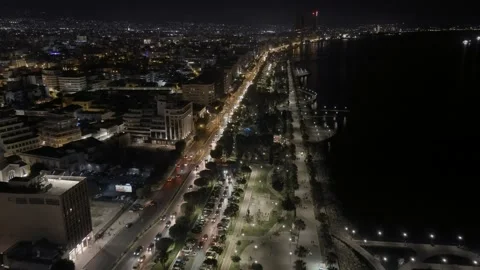 Drone at night 스톡 동영상 218316664