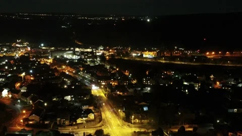 Drone Nighttime Hyperlapse Stock Footage 150251910