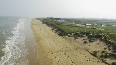 Drone Normandy-0007 P1000112 Stock Footage 89818006