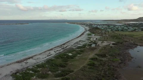 Drone To Ocean Along the Beach Stock-Footage 145176062