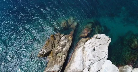 Drone - Ocean and Rocks Stock Footage 91706395
