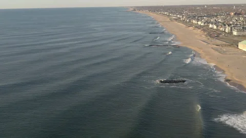 Drone ocean Jersey shore3 Stock Footage 151541398