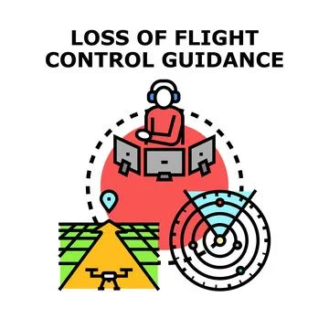 Drone operator experiencing loss of flight control guidance イラスト素材