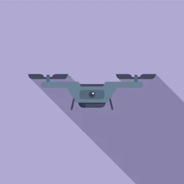Drone operator icon flat vector. Aero filming Stock Illustration