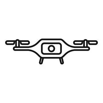 Drone operator icon outline vector. Aero filming Stock Illustration