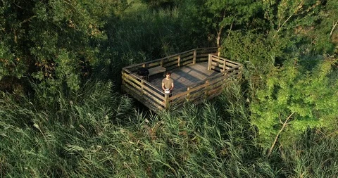 Drone operator in nature Stock Footage 101099616