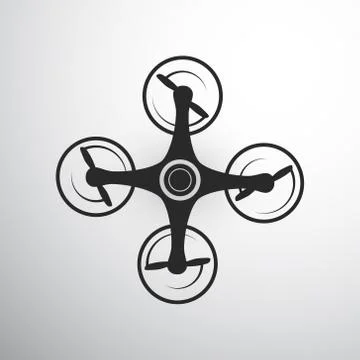 Drone or quadcopter icon Stock Illustration