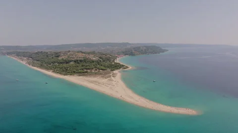 Drone orbit around Possidi Cape Stock Footage 270063525