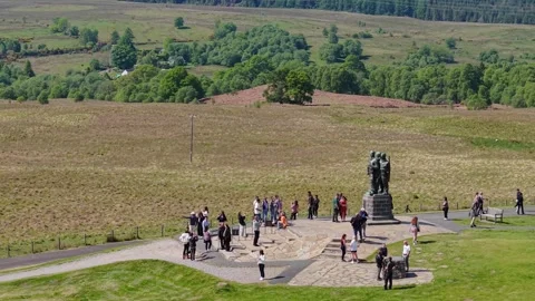Drone Orbit of Commando Memorial Monument in Scotland, 13 May 2025 Stock-Footage 315352352