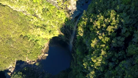Drone orbit of Lagoa do Vento waterfall and lagoon in Rabacal, Madeira Vídeos de archivo 328639395