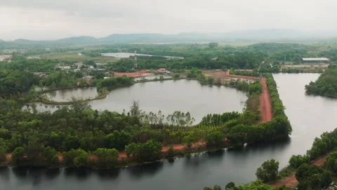 Drone Orbit Over Lagoons and Vegetation in Phuket Vídeos de archivo 334249908