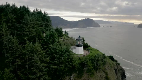 Drone Oregon Oceanside 4K 30FPS Stock Footage 135354967