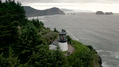 Drone Oregon Oceanside 4K 30FPS Stock Footage 135355363