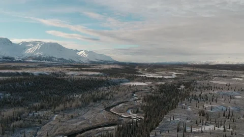 Drone over Alaska River 動画素材 237786399