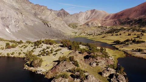 Drone over algers lakes Stock Footage 158024089
