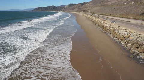 Drone over the beach Stock Footage 61505254