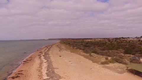 Drone over beach  - morning Stock Footage 151872325