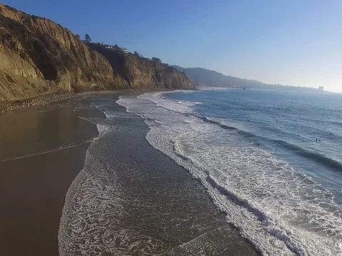 Drone over Blacks Beach Stock Footage 72574265