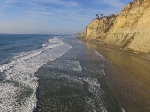 Drone over Blacks Beach Stock Footage 72574278