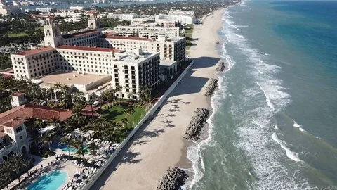 DRONE OVER BREAKERS 스톡 동영상 90133459