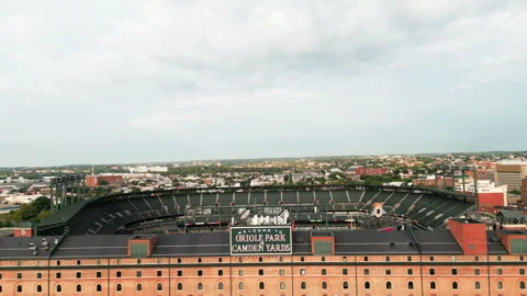 Drone over Camden Yards Stock Footage 263142469