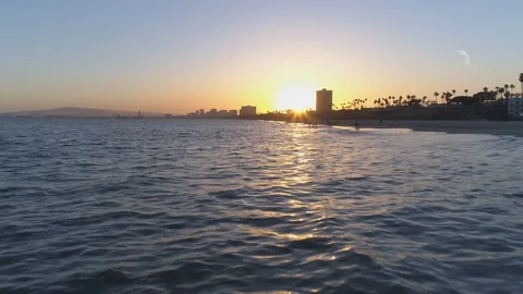 Drone over crashing waves Stock Footage 115239509