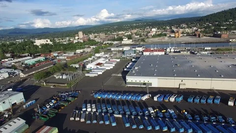 Drone over factory Stock Footage 71507584