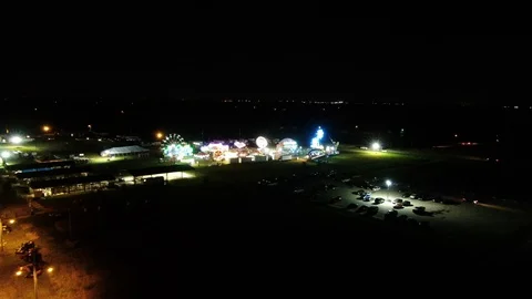Drone over the fairgrounds Stock Footage 112147918