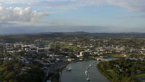 Drone over Gladstone, Queensland Stock Footage 137510229