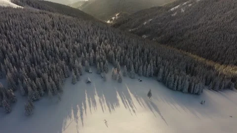 Drone over Gorgani in winter Stock Footage 170574275