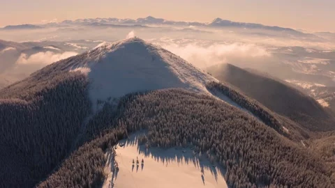 Drone over Gorgani in winter Stock Footage 170787525