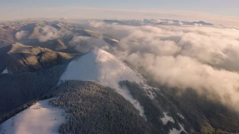 Drone over Gorgani in winter Video stock 170787545