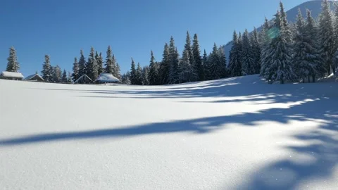 Drone over Gorgani in winter Stock Footage 170789119