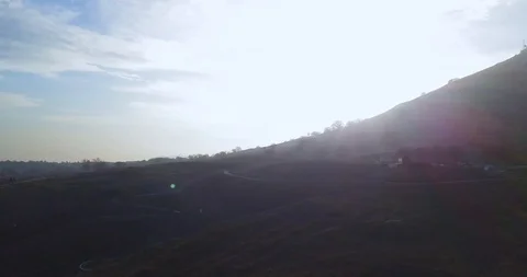 Drone over a hillside in Damascus. Video stock 125114478