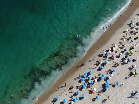 DRONE OVER IPANEMA BEACH 스톡 동영상 78244860