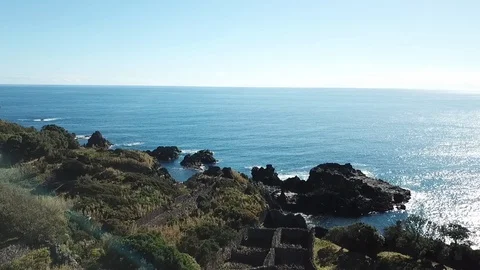 Drone over island Video stock 105031127