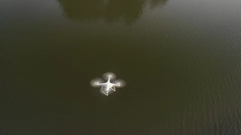 Drone over the lake Stock Footage 116446917