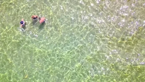 Drone over lake Video stock 313506475