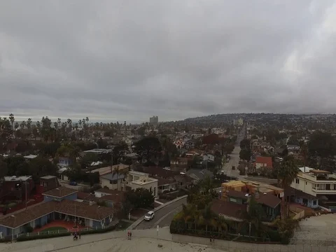 Drone over Mission Bay Stock Footage 72574214