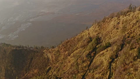 Drone Over Mountain Landscape Of Tengger Calder Stock Footage 146104894