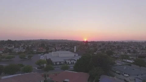 Drone Over Neighborhood Stock Footage 168835634